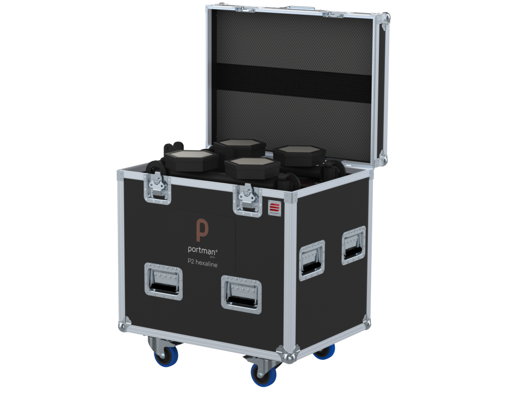 SANTOSOM Projector Flight case PRO, 2x Portman P2 Hexaline / EVO