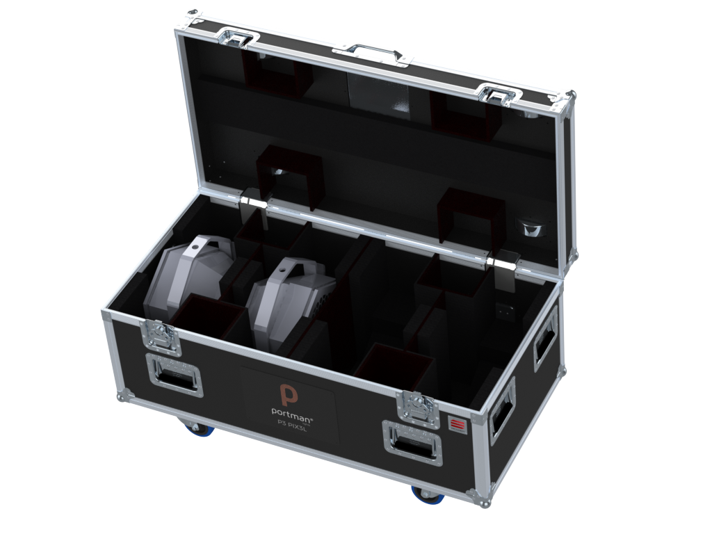 SANTOSOM Projector Flight case PRO, 4x Portman P3 PIX3L