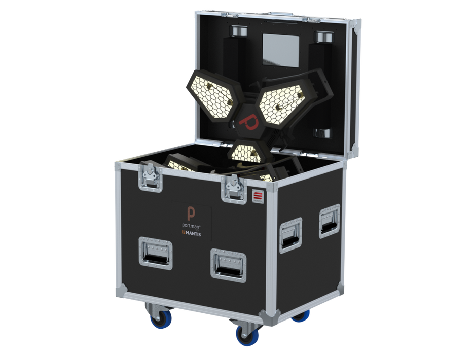 Santosom Projector Flight case PRO, 3x Portman Mantis