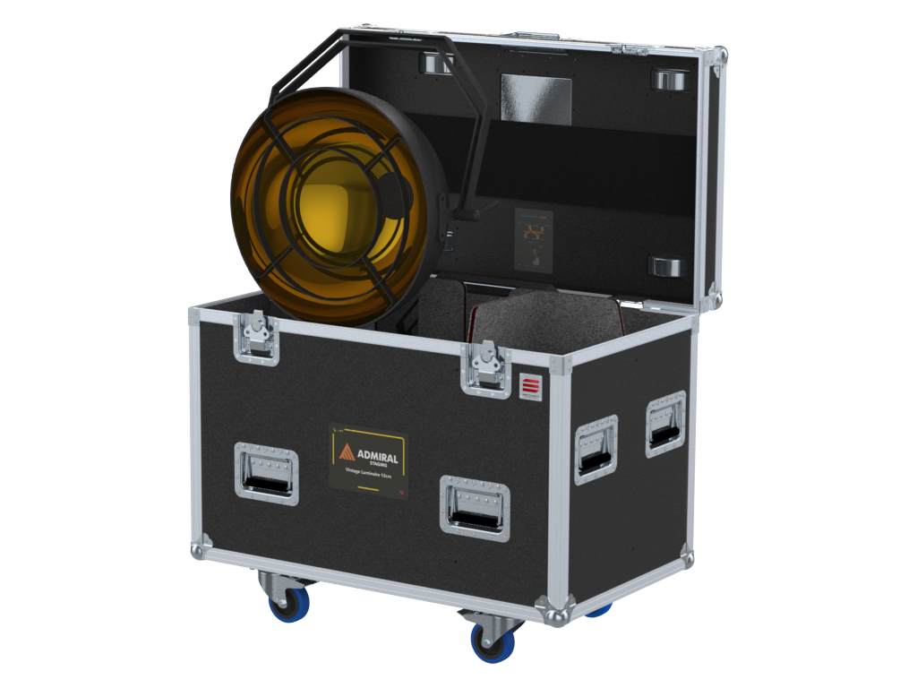 SANTOSOM Projector Flight case PRO, 2x Admiral Vintage Luminaire 53cm