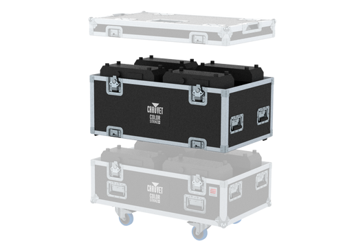 SANTOSOM Extension Flight case PRO-2M, 4x Chauvet Color STRIKE M