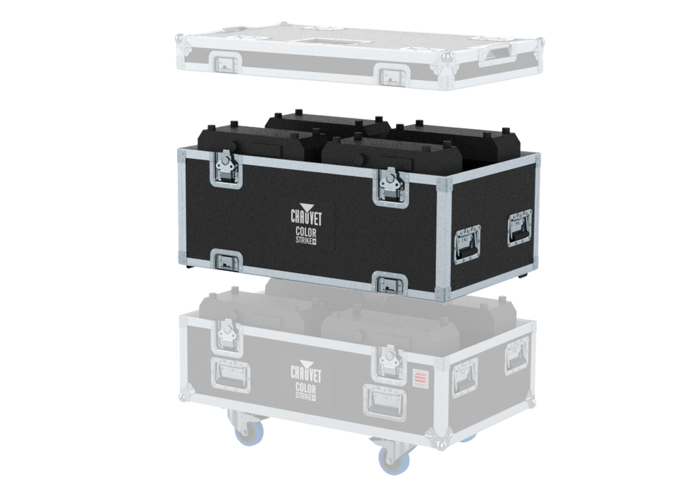 SANTOSOM Extension Flight case PRO-2M, 4x Chauvet Color STRIKE M