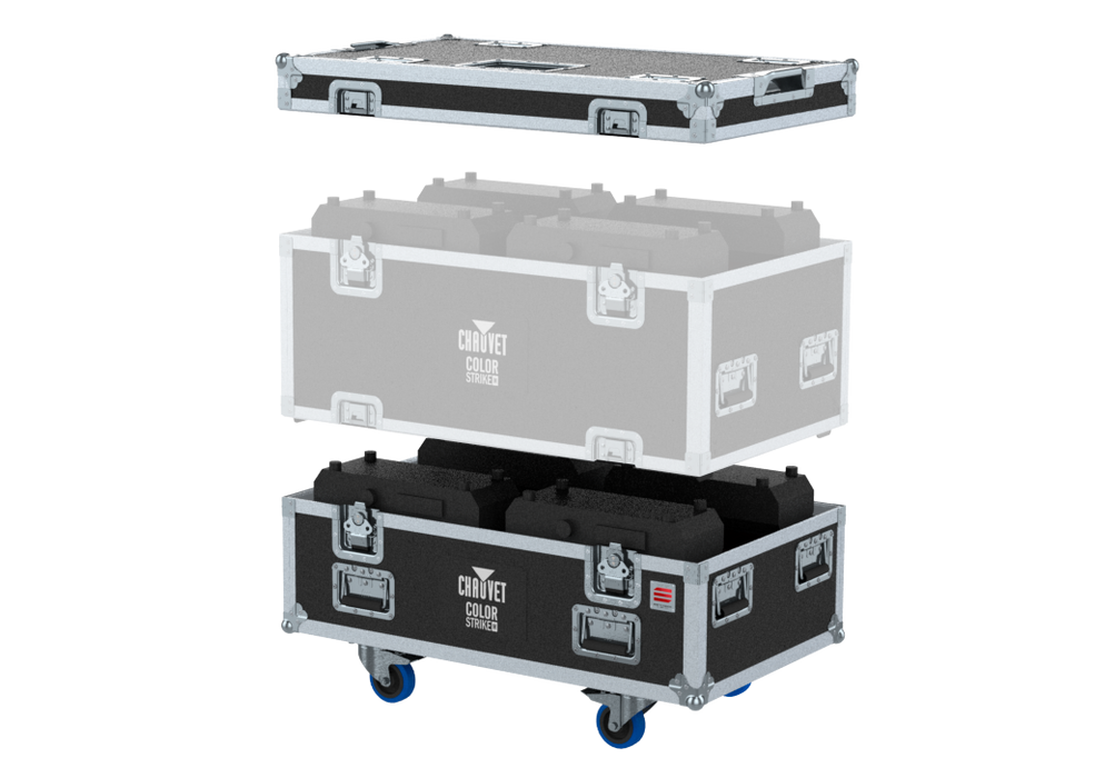 Santosom Flight case PRO-2M, 4x Chauvet Color STRIKE M