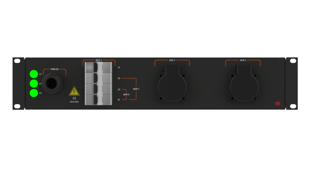 SANTOSOM 19" ML RACK Rack Power Distro, 32A 5P IN/ 1 OUT Bucim + Shuko