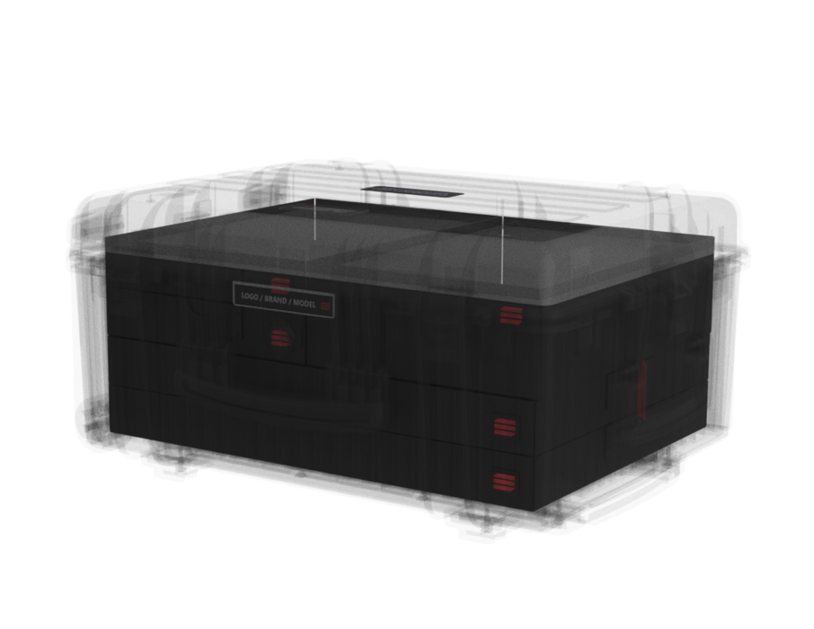 PLASTIC CASES WATERPROOF CASE Plastic case LW (538x405x250+190-60 53lt) with wheels