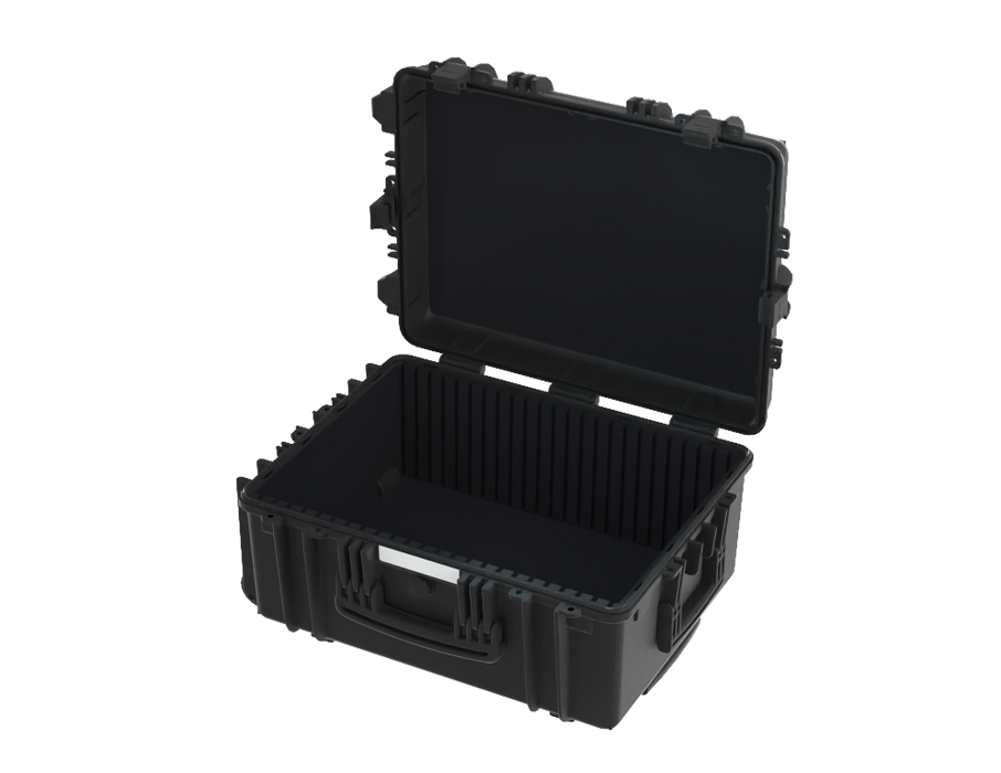 PLASTIC CASES WATERPROOF CASE Plastic case LW (538x405x250+190-60 53lt) with wheels