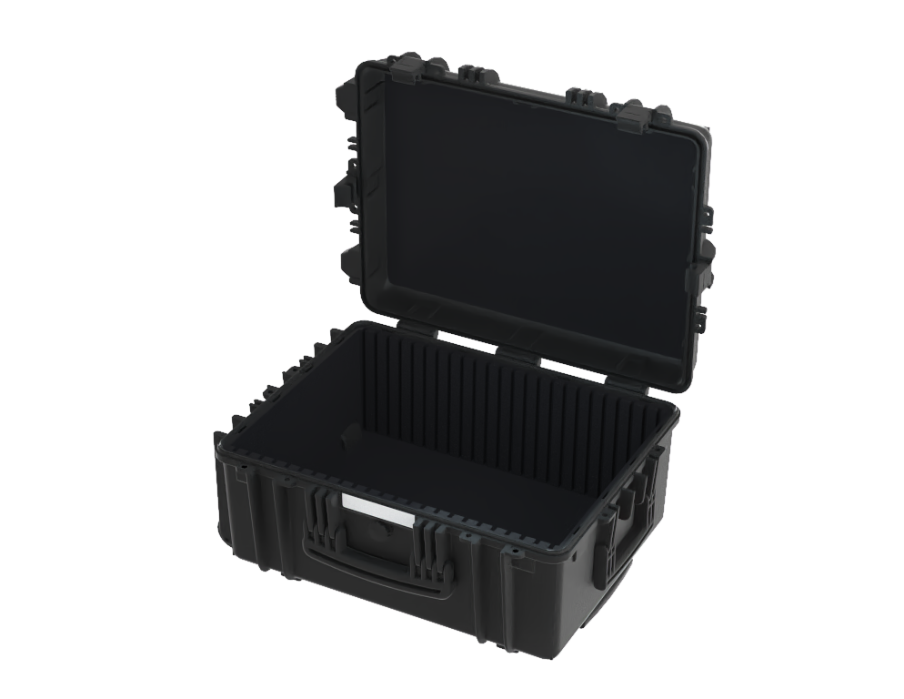 PLASTIC CASES WATERPROOF CASE Plastic case LW (538x405x250+190-60 53lt) with wheels