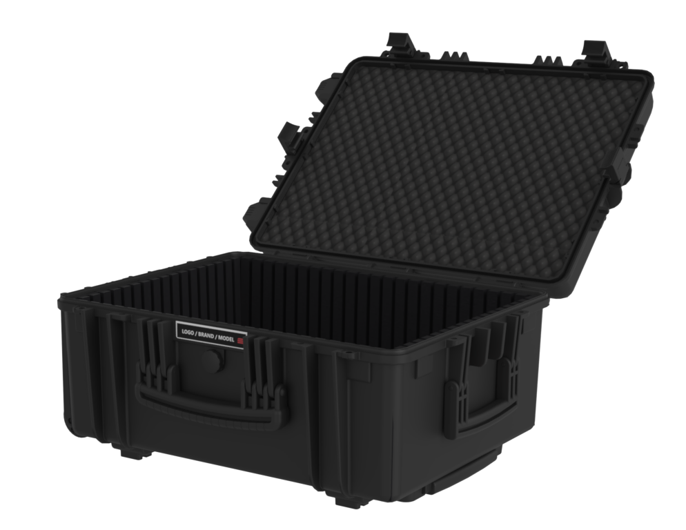 PLASTIC CASES WATERPROOF CASE Plastic case LW (538x405x250+190-60 53lt) with wheels