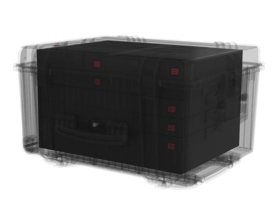 PLASTIC CASES WATERPROOF CASE Plastic Case PX-2, 370 Series, V.670, Dividing Foam Wall 400