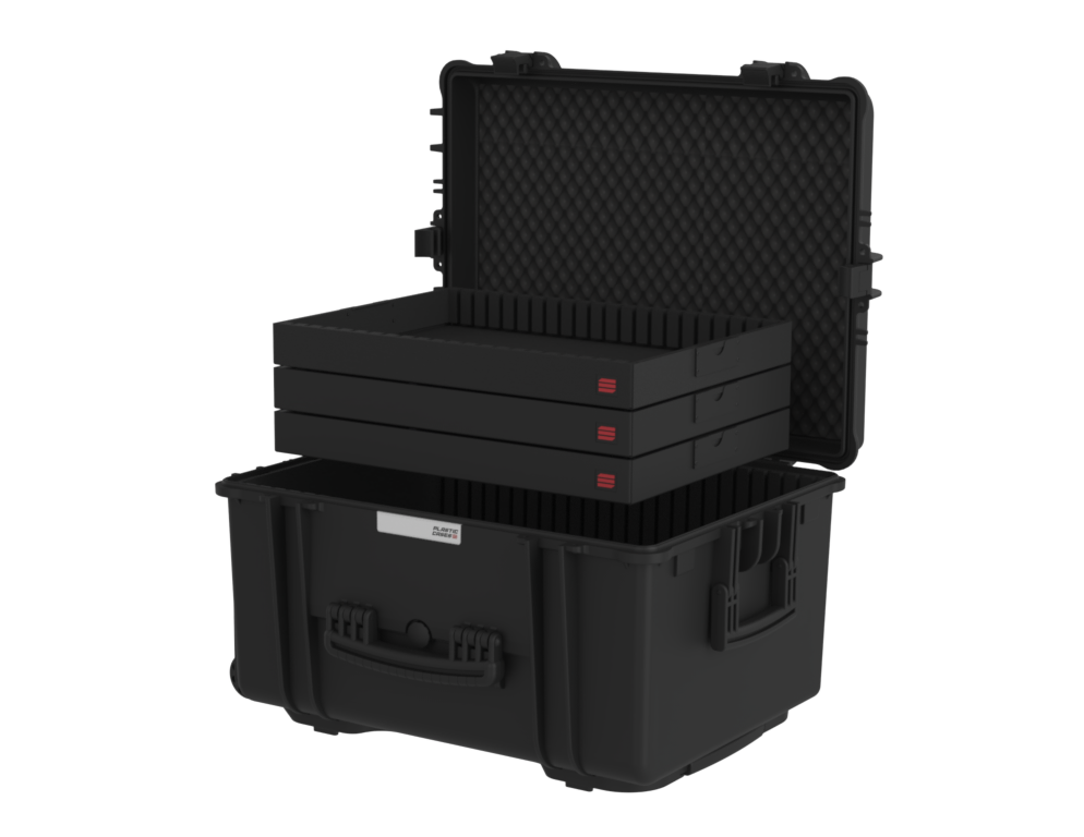 PLASTIC CASES WATERPROOF CASE Plastic Case PX-2, 370 Series, V.670, Trays 400