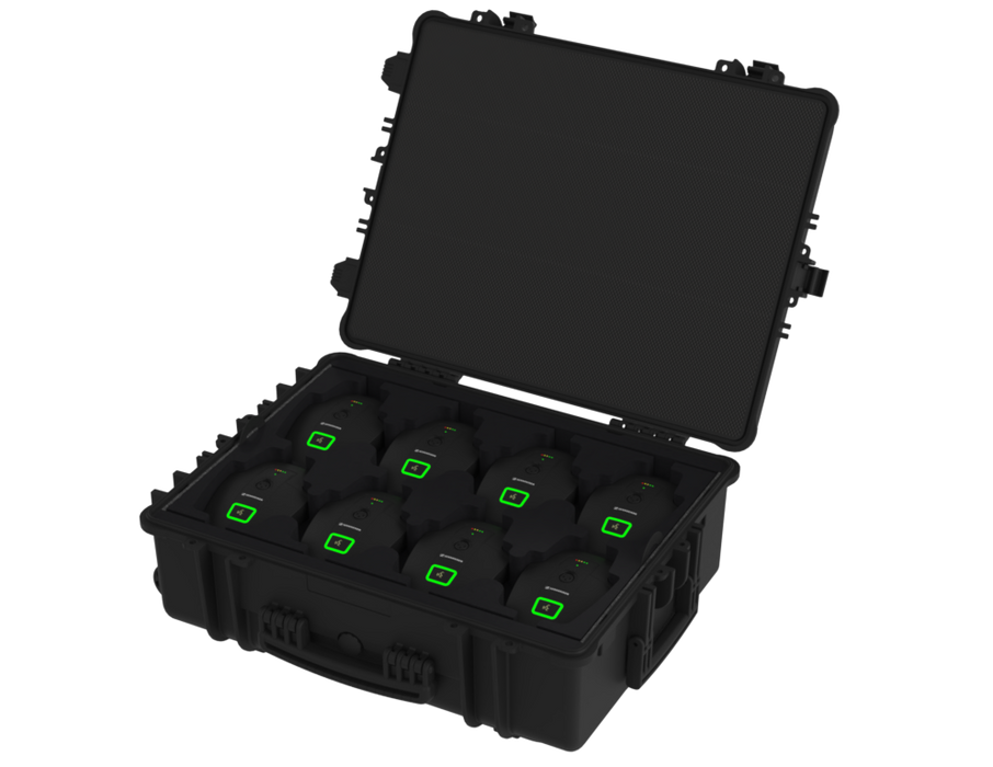 PLASTIC CASES MICROPHONE Plastic Case 8x Shure MX418 + 8 bases Sennheiser EW-DX TS