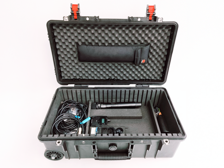 WATERPROOF CASE Plastic Case c/ rodas + Rack Sleeve Metal 2U 250mm