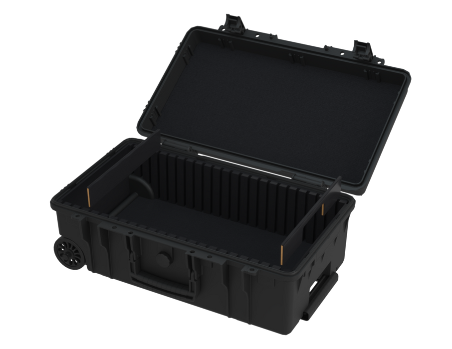 PLASTIC CASES WATERPROOF CASE Plastic case LW (520x285x205+55-30,3lt) with wheels