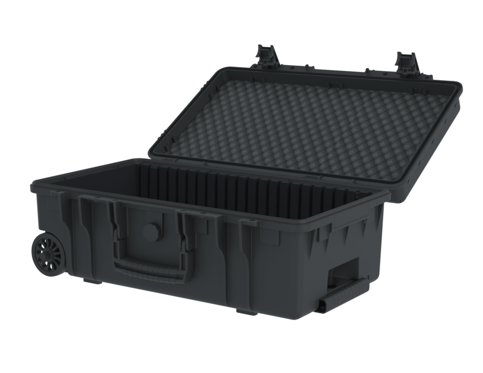 PLASTIC CASES WATERPROOF CASE Plastic case LW (520x285x205+55-30,3lt) with wheels