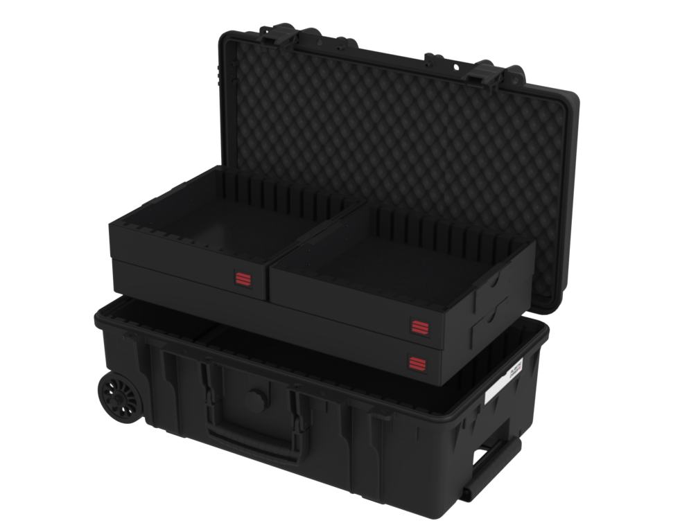PLASTIC CASES WATERPROOF CASE Plastic Case PX-2L, 220 LW Series, V.520, Trays 250