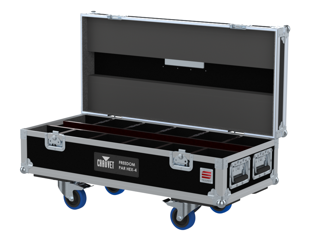 Santosom Projector Flight case PRO, 12x Chauvet Freedom Par Hex-4 / Quad-4