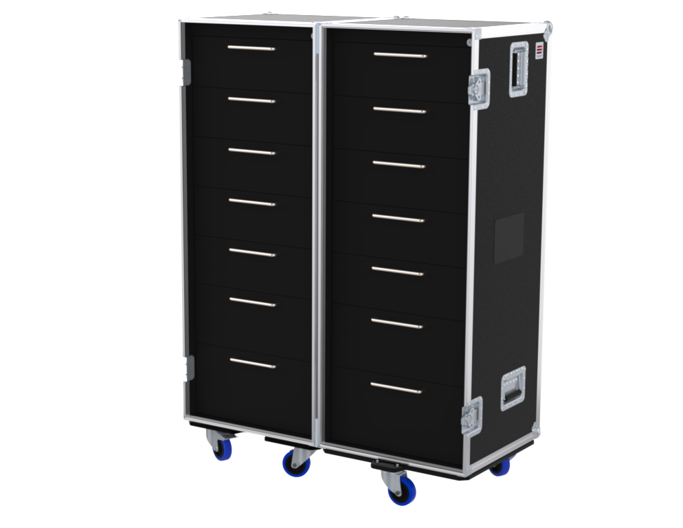 SANTOSOM Road case RDC 2 serie 160, 5 Drawers: 6 , 5, 4, 4, 4, 4, 4 ...