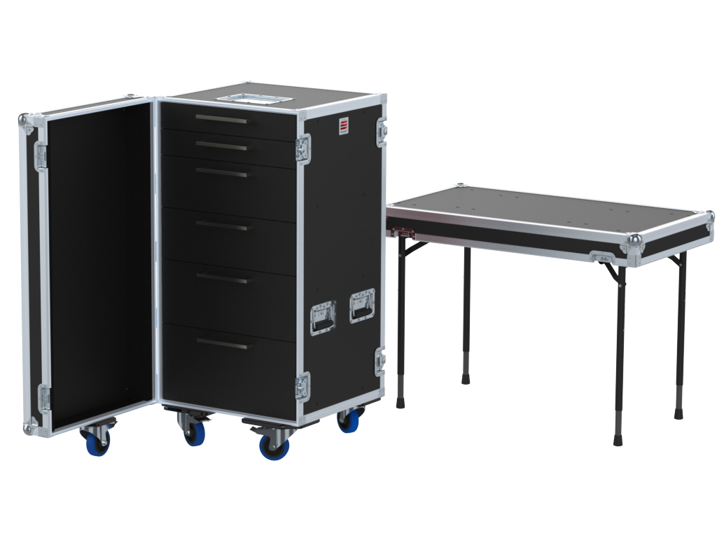 Santosom Road case RDC 3, 23U 6 drawers: 2, 2, 4, 4, 5, 6U