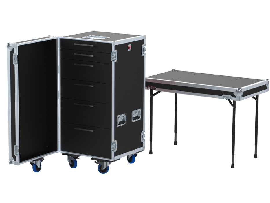 Santosom Road case RDC 3, 23U 6 drawers: 2, 2, 4, 4, 5, 6U