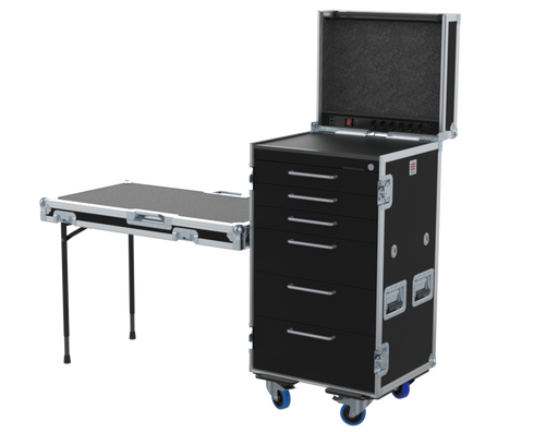 SANTOSOM Road case Serie 120, 19U 6 drawers: 2, 2, 2, 4, 4, 5U