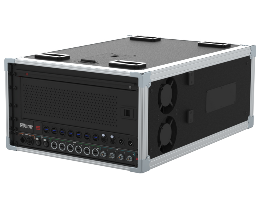 Santosom Video Controller Flight case Regie de Vídeo 5U + Workstation 27"