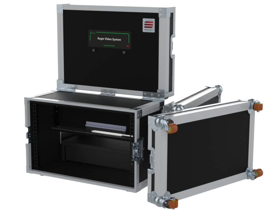 Santosom Flight case Regie 4, Video Production Controller+LCD+19" 3U