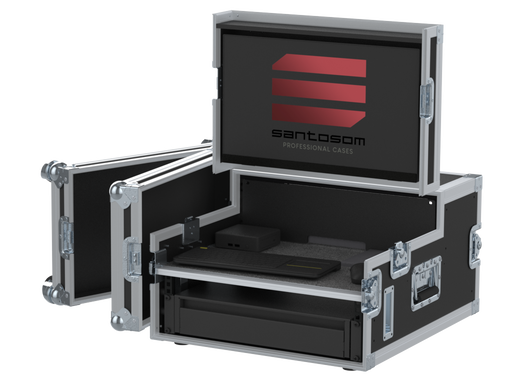 Santosom Flight case Regie 4, Video Production Controller+LCD+19" 3U