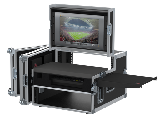 Santosom   Flight case Regie 4, Roland VR-4HD+LCD+19" 3U