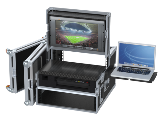 SANTOSOM Roland VR-4HD+LCD+19" 3U Regie RG-40, Roland VR-4HD + LCD, 3U