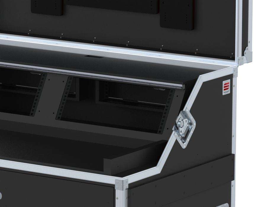 SANTOSOM Regie Double Side Sliding-Rack, 12U + 4U +3U