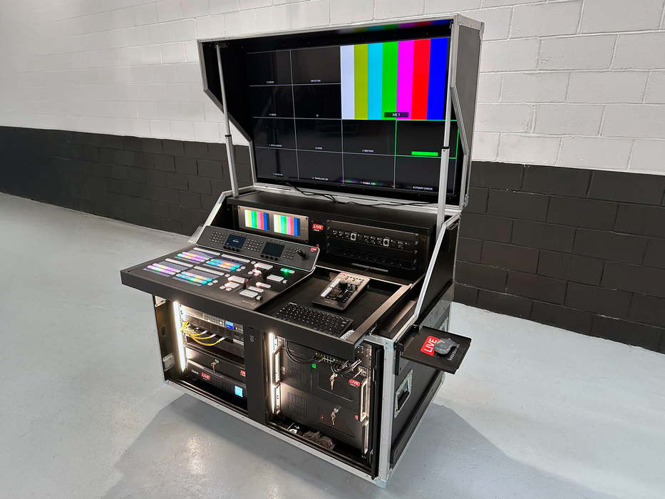 SANTOSOM Regie Double Side Sliding-Rack, 12U + 4U +3U