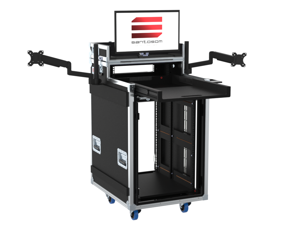SANTOSOM Regie Single Side Sliding-Rack, 16+2U