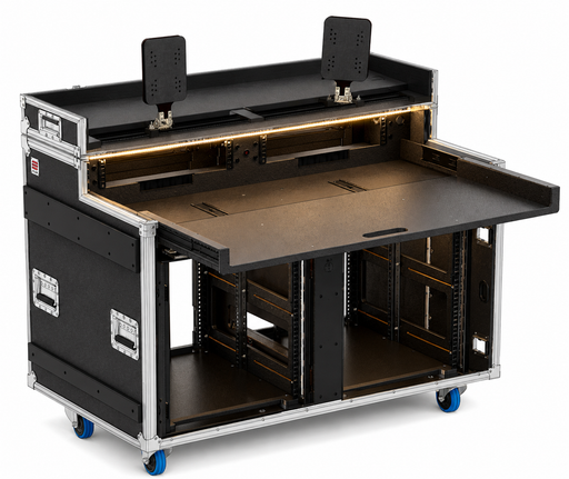 SANTOSOM Regie Double Side Sliding-Rack 130.80.100, 12+2U