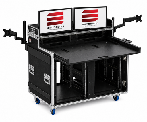 SANTOSOM Regie Double Side Sliding-Rack 130.80.100, 12+2U