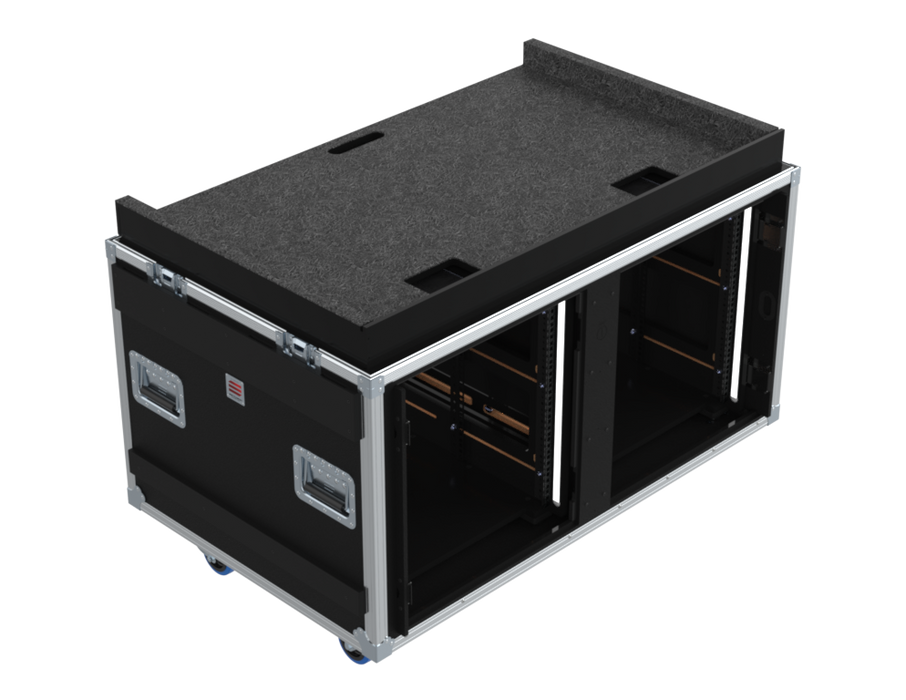 SANTOSOM Regie Double Side Sliding-Rack 130.80.130, 12+12U