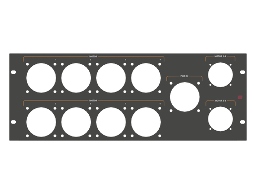 Adam Hall HARDWARE 19" Rack Panel 4U, Rigging Lift control 1 a 8