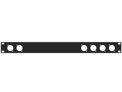 Santosom HARDWARE Rack Panel 1U, 6 D-Size (2+4)