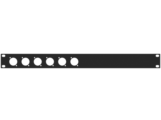 Santosom HARDWARE Rack Panel 1U, 6x D-Size (6+0)