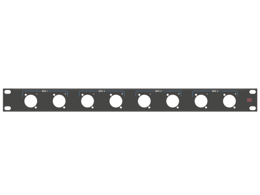 Santosom HARDWARE Rack Panel 1U, 8x D-Size (MIX 1~4)