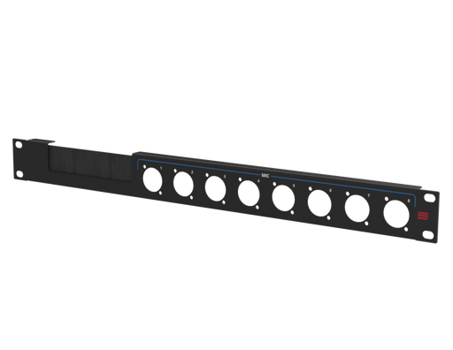 SANTOSOM HARDWARE Painel de Rack 1U, with UV imprints (MIC 1-8)