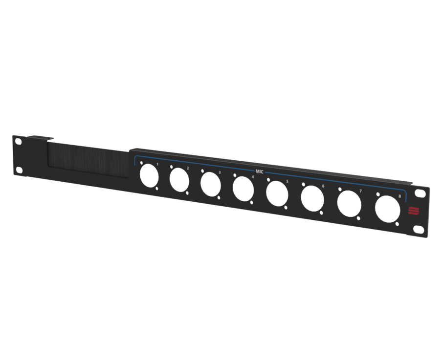 SANTOSOM HARDWARE Painel de Rack 1U, with UV imprints (MIC 1-8)