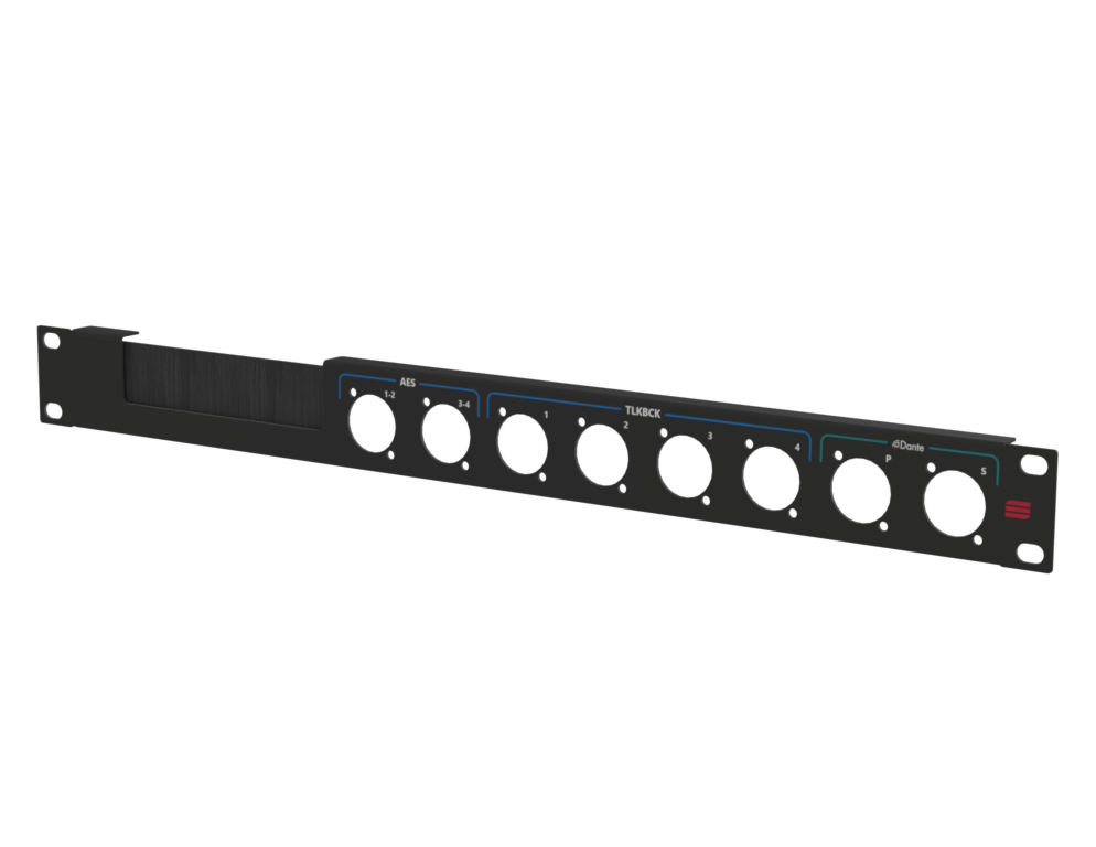 SANTOSOM HARDWARE Painel de Rack 1U, com impressão (AES, TLKBCK, DANTE)