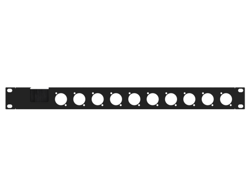 SANTOSOM HARDWARE Painel de Rack 1U com janela para escova, 10x D-Size