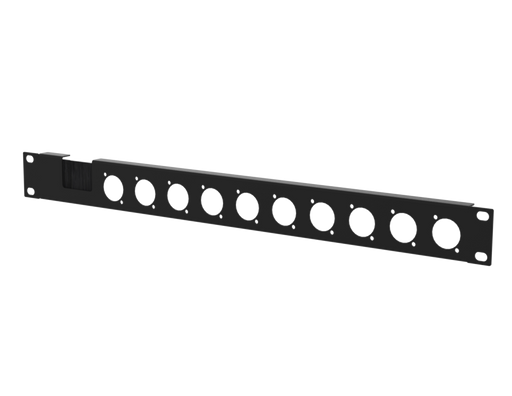 SANTOSOM HARDWARE Painel de Rack 1U com janela para escova, 10x D-Size