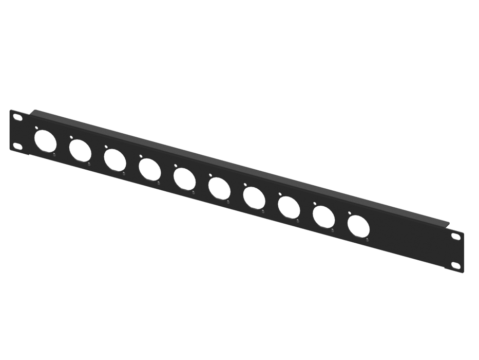 Adam Hall HARDWARE Rack Panel 1U, 10x D-Size (10+0)