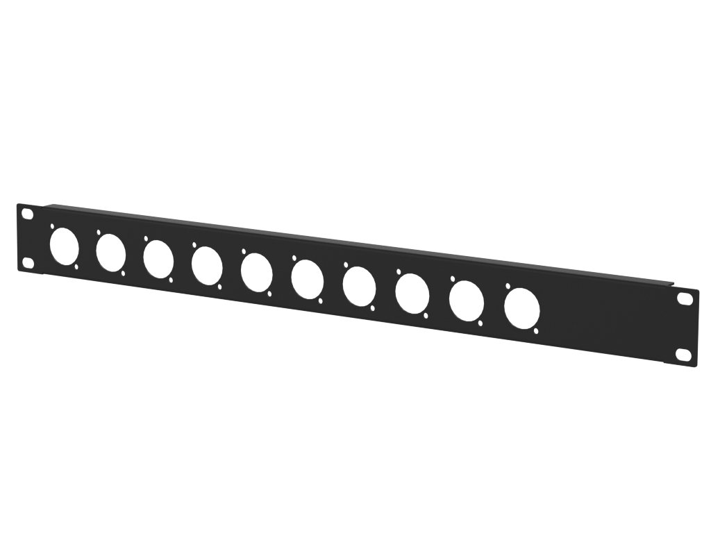 Adam Hall HARDWARE Rack Panel 1U, 10x D-Size (10+0)