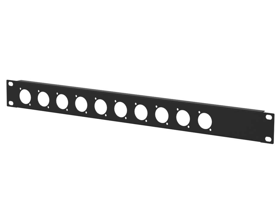Adam Hall HARDWARE Rack Panel 1U, 10x D-Size (10+0)
