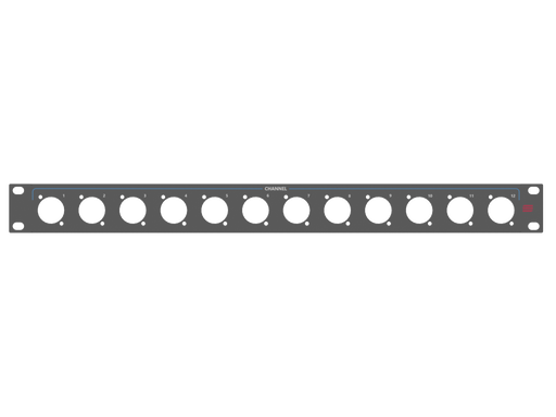 Santosom HARDWARE Rack Panel 1U, 12x D-Size (1-12)