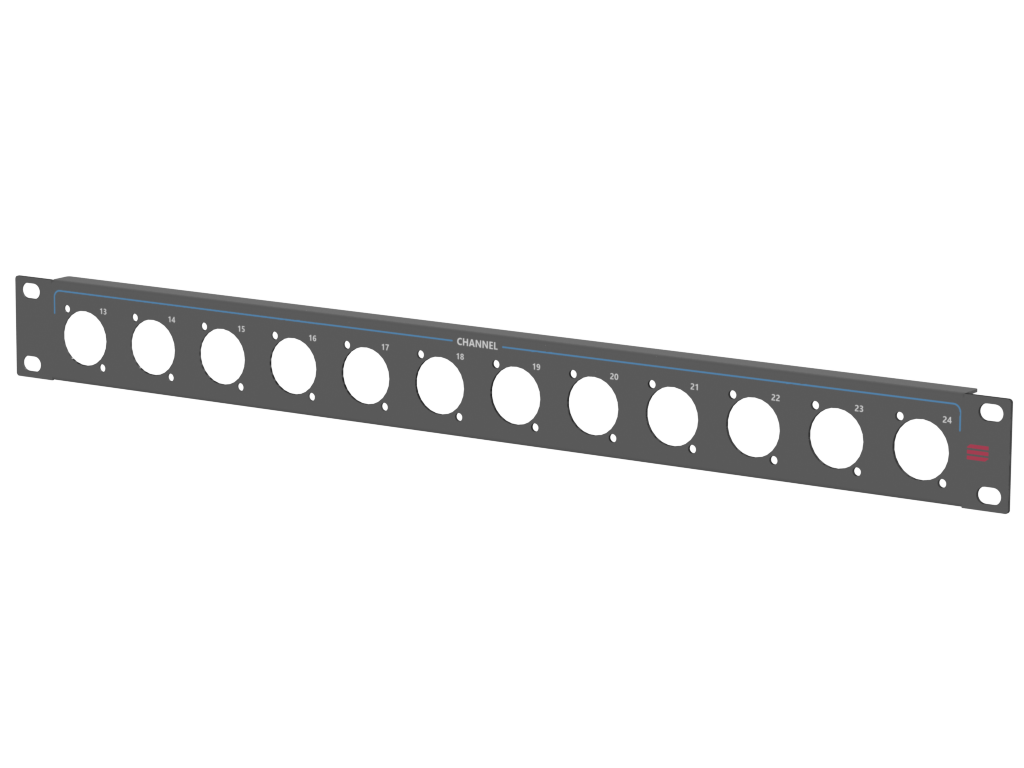 Santosom HARDWARE Rack Panel 1U, 12x D-Size (13-24)