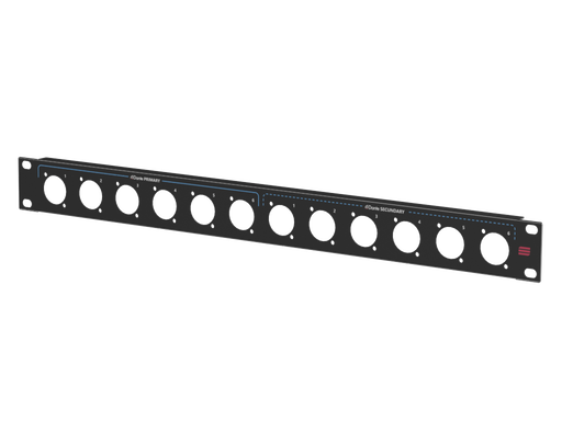 Santosom HARDWARE Rack Panel 1U, 12x D-Size (Dante P+S 1-6)